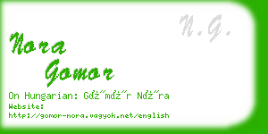 nora gomor business card